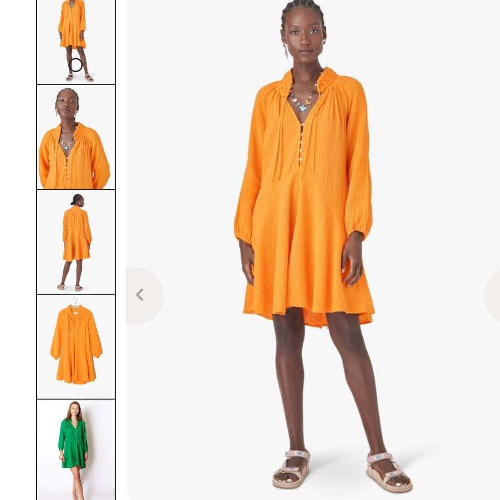 Xirena Lola Dress Cotton Gauze Long Sleeve oversized Dress
